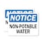 Signmission OSHA Notice Decal - Non-Potable Water, 5 in W x Rectangle, Vinyl Decal OS-2PACK-NS-D-35-L-19556 - alternate 1